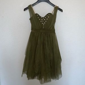 Olive green dress/costume